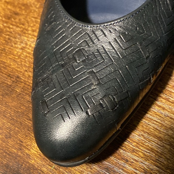 Cabin Creek Vintage 90's Carly2 Woven Leather Flats Womens Size 9.5 navy - Picture 9 of 9